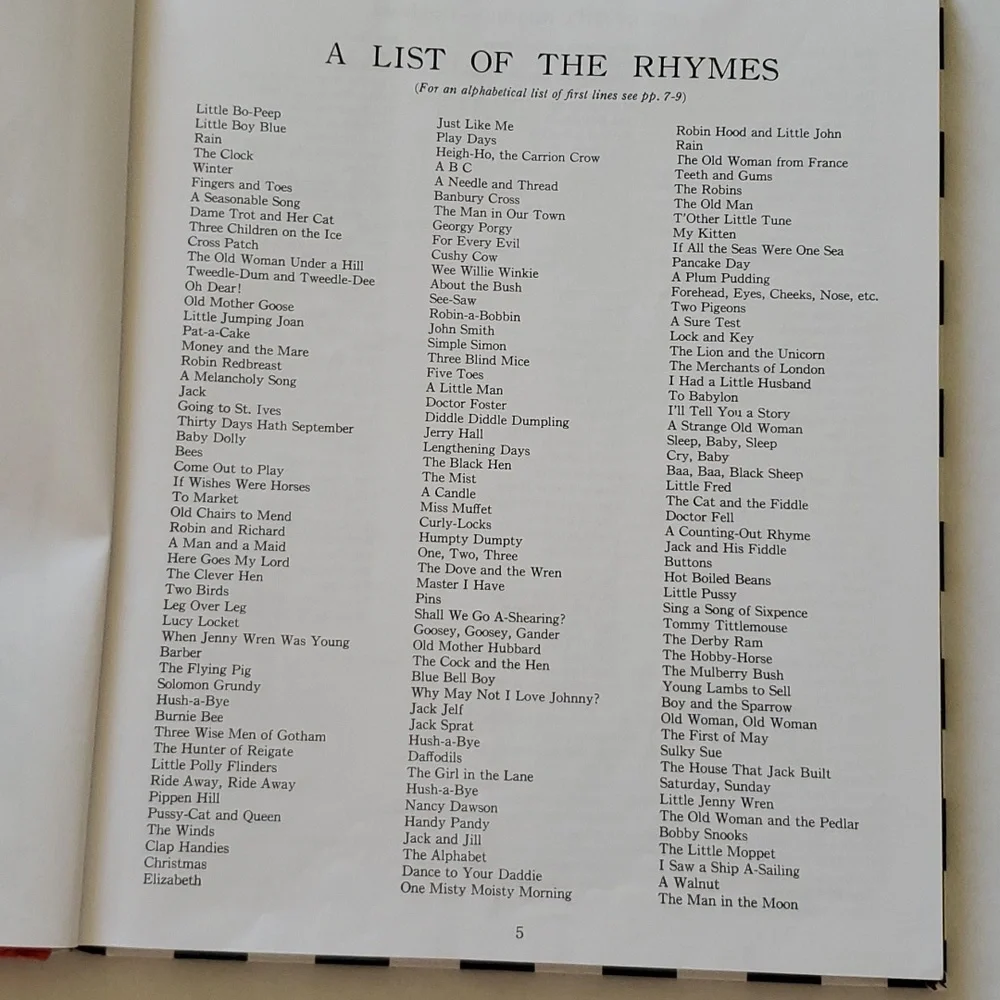 Vintage - The Real Mother Goose - Nursery Rhymes